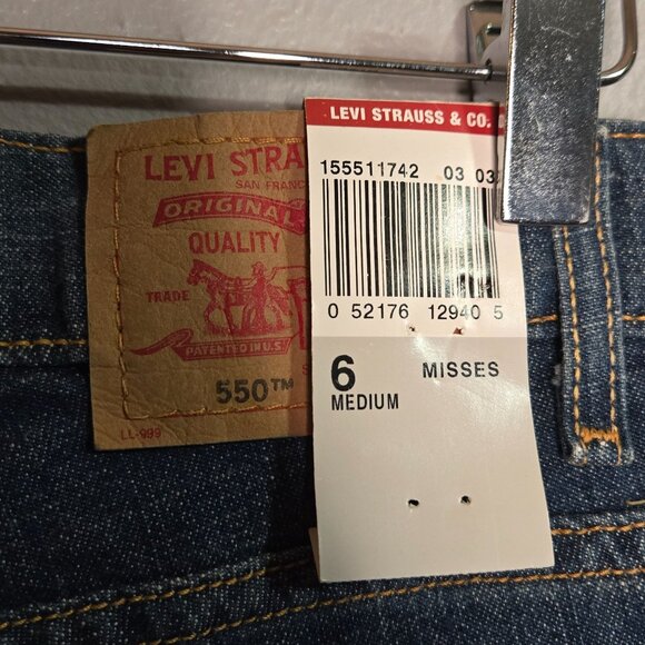 NWT Vintage  Levi Strauss & Co. 550 Women's Misses Medium Relaxed Fit Jeans Size - Picture 6 of 8